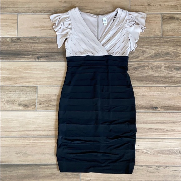 Tan and black dress - Picture 1 of 3